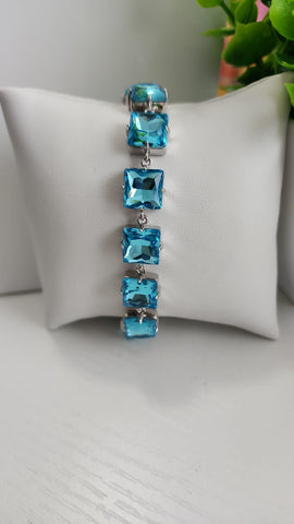 Pulsera Swaroski  Azul Turquesa