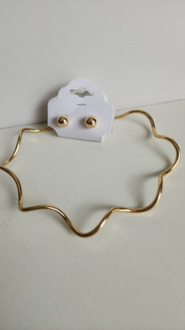 Choker de Flor  Con Aretes