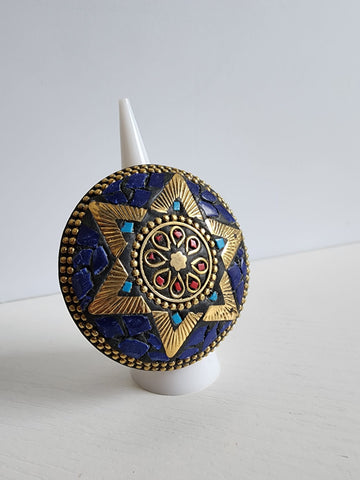 Anillo Redondo  Mosaico  Violeta #06