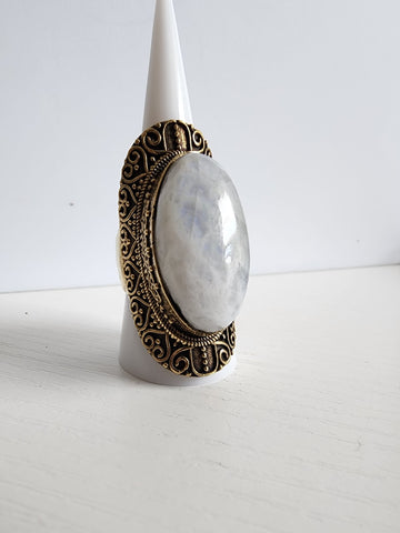 Anillo Imperial  Cuarzo Blanco