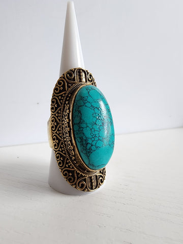 Anillo Imperial  Cuarzo Turquesa