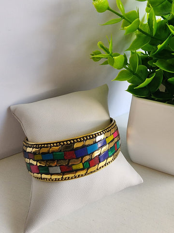 Pulsera Mosaico  Dos líneas  Colores