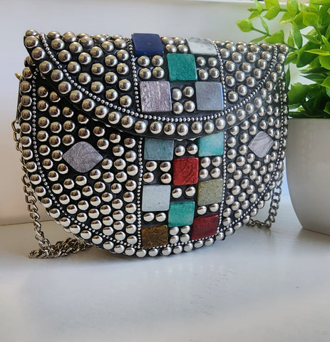 Cartera Mosaico  Cuadrados de Colores