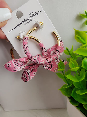 Aretes de Pañuelos  Rosa