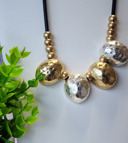 Collar Esferas Dos Tonos #519