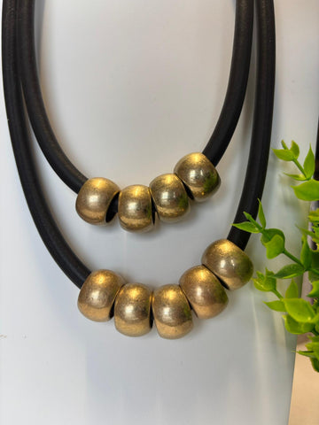 Collar en Capas  Balines  Plata #073