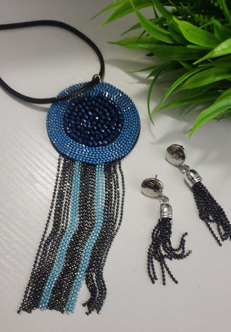 Collar Círculos  Azul