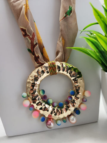 Pañuelo Crema  Esfera de Colores