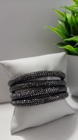 Pulsera 4 Líneas  Escarchada