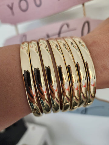 Pulsera Ancha para Gema Dorada