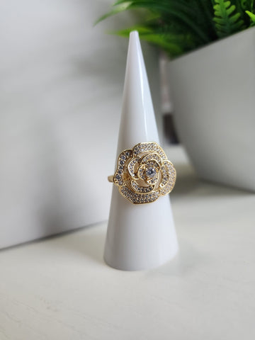 Anillo Rosa  Diamantado
