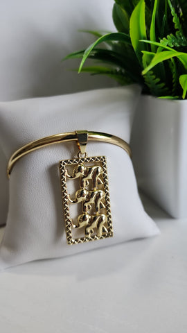 Gema Tres Elefantes  Oro