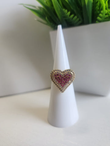 Anillo  Corazón Diamantado