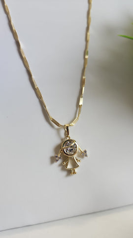 Gema Niñas  Silueta con Cristal