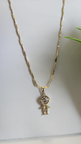 Gema Niños Silueta con Cristal