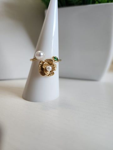 Anillo  Rosa y Perla