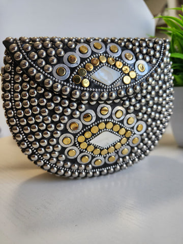 Cartera Mosaico Dorado