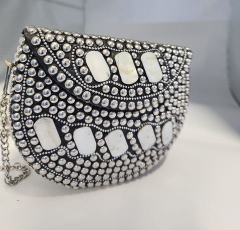 Cartera Mosaico Plata