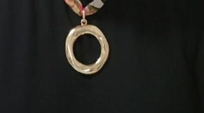 Gema circulo Dorado Brillo