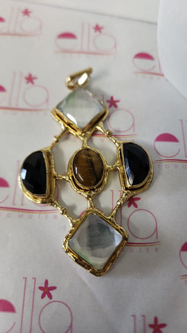 Gema Cristal  Onix con Ojo de Tiguere