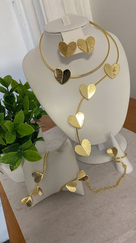 Set Corazón Siempre  Aretes y Choker