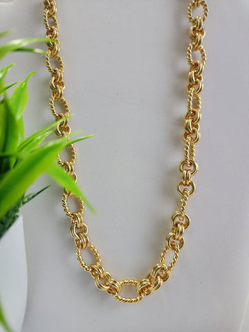 Cadena Oro  Eslabón Trenzado