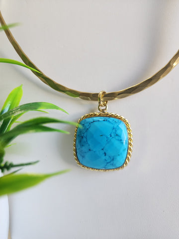 Gema Cuadrada  Turquesa