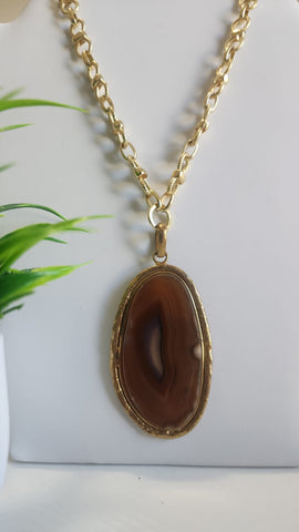 Cadena con Gema  Marron # 2