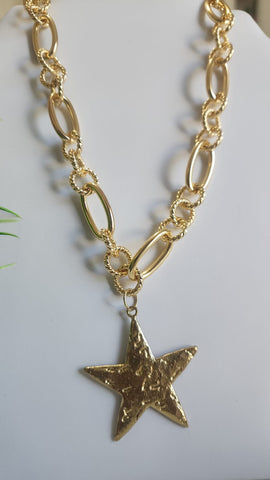 Cadena de Eslabon Ancho  Con Estrella
