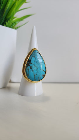 Anillo de Gota  Turqueza