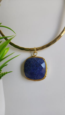 Gema Cuadrada  Azul Transformación