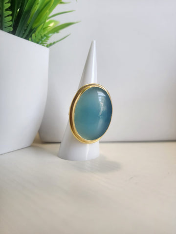 Anillo Ovalado  Azul