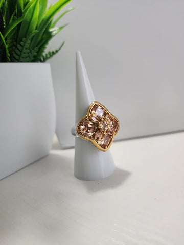 Anillo Clover  Dos Tonos