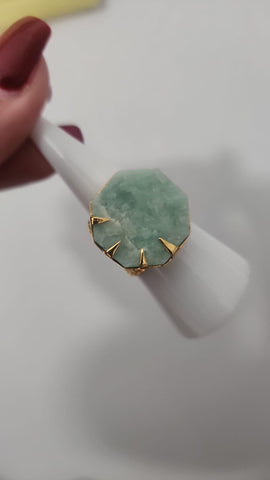 Anillo Drutzy verde Redondo