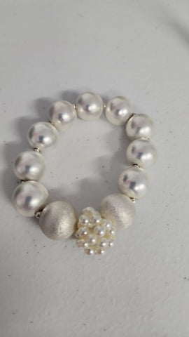 Pulsera perlas con ramilletes de perla