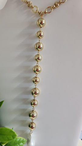 Cadena de Piedras  Dorada LK