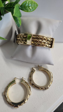 Set Trenzado Dorado