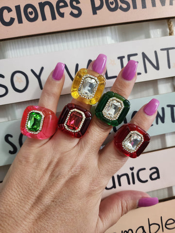 Anillo Acrílico Colores