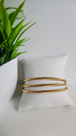 Trio de Pulseras  Trenzada 3 x 14