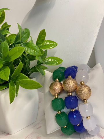 Pulseras Colores Balin dorado