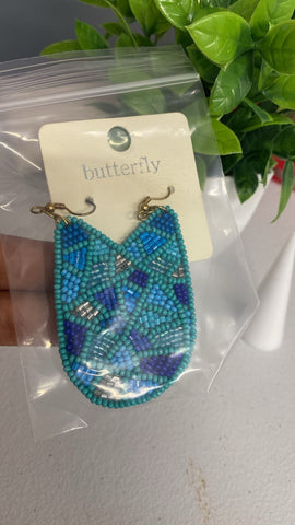 Aretes cuenca gotas Turquesa