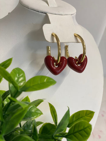 Argolla Corazones Rojo