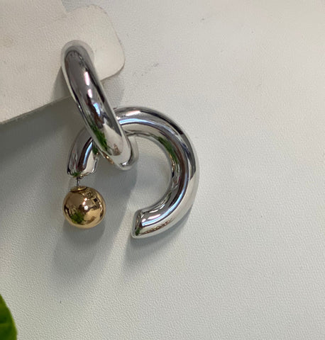 Aretes tipo Puff Plata