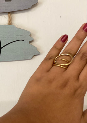 Anillo expandible dorado