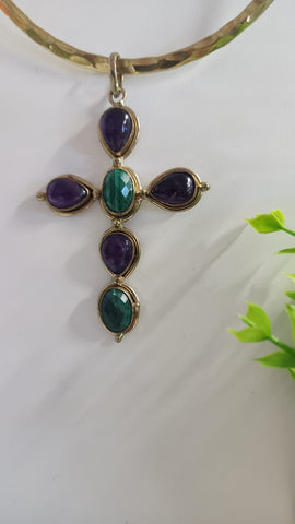 Cruz de onix Violeta