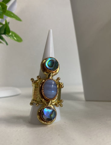 Anillo piedra tornasol