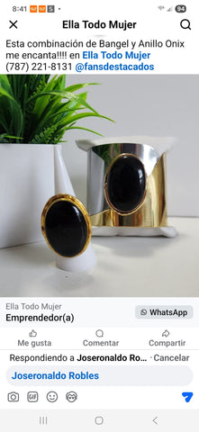 Bangel dos tonos piedra onix