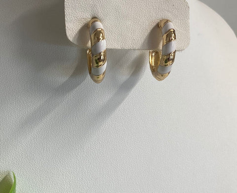 Aretes caracol blanco