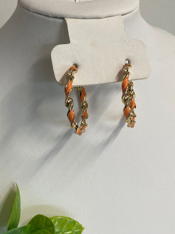 Aretes naranja torzal