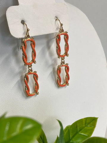 Aretes Orange trenzado
